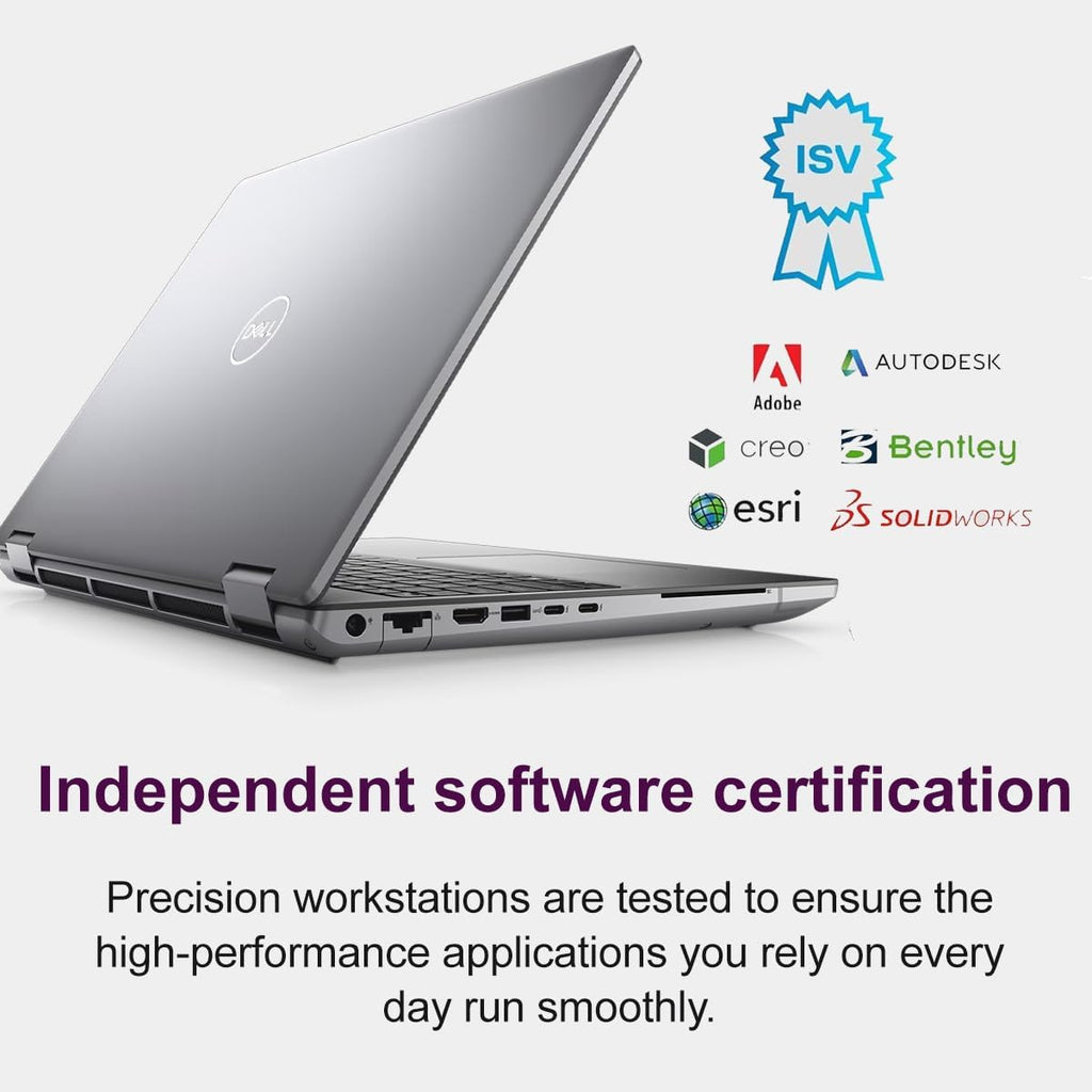 Dell Precision 7000 7680 Mobile Workstation Laptop (NVIDIA RTX 2000 Ada 8GB, 16' FHD+, Intel Core i7-13850HX (> Ultra 9-185H), 64GB LPCAMM2 DDR5, 1TB SSD) Pro Max for Designer, Engineer, Win 11 Pro