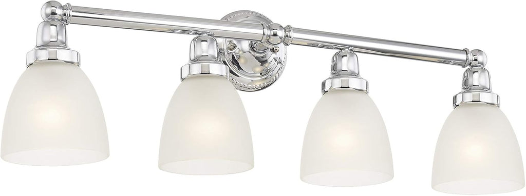Livex Lighting 1024-05 Classic 4-Light Bath Light, Chrome
