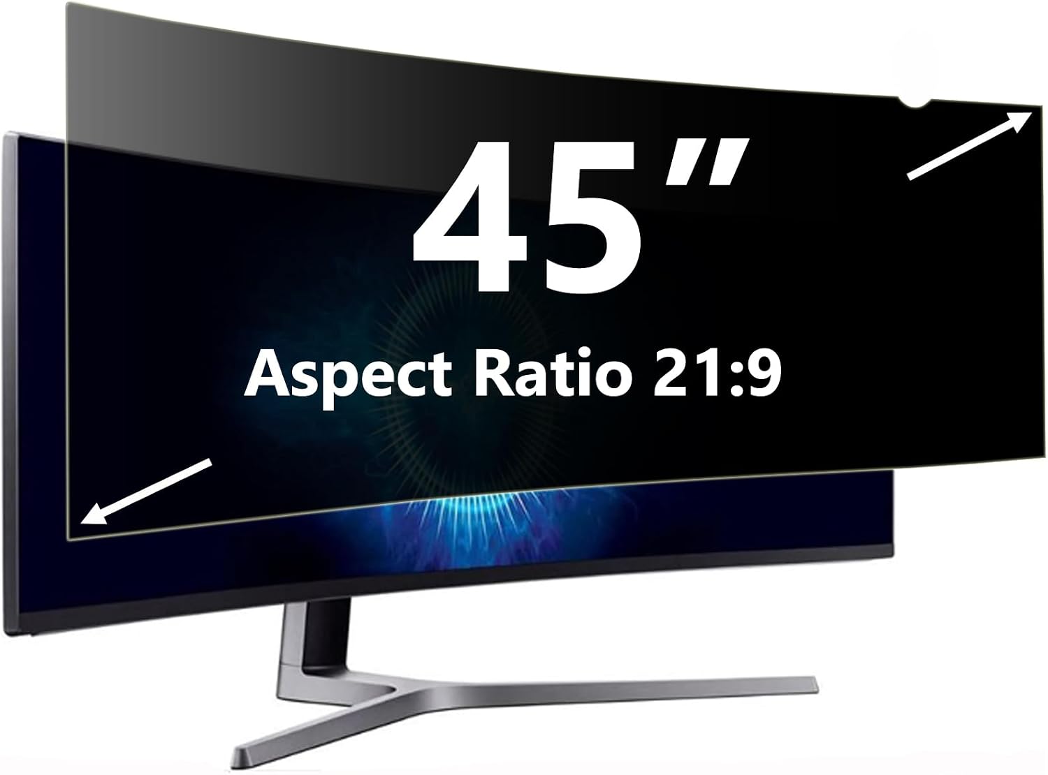 45 Inches Privacy Screen Filter for 21:9 Ultrawide Curved Monitor | Computer Privacy Shield | Anti Glare | Anti Blue Light Protector