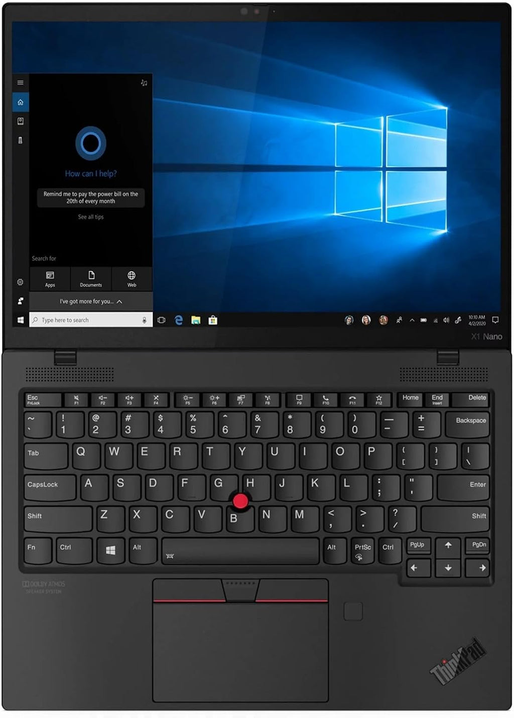 Lenovo ThinkPad X1 Nano Business Laptop 13' 2K IPS Touch 100% sRGB 450nits Intel 4-Core i7-1180G7 16GB RAM 512GB SSD Fingerprint Backlit Thunderbolt4 3-yr Warranty Win11Pro Black + HDMI Cable