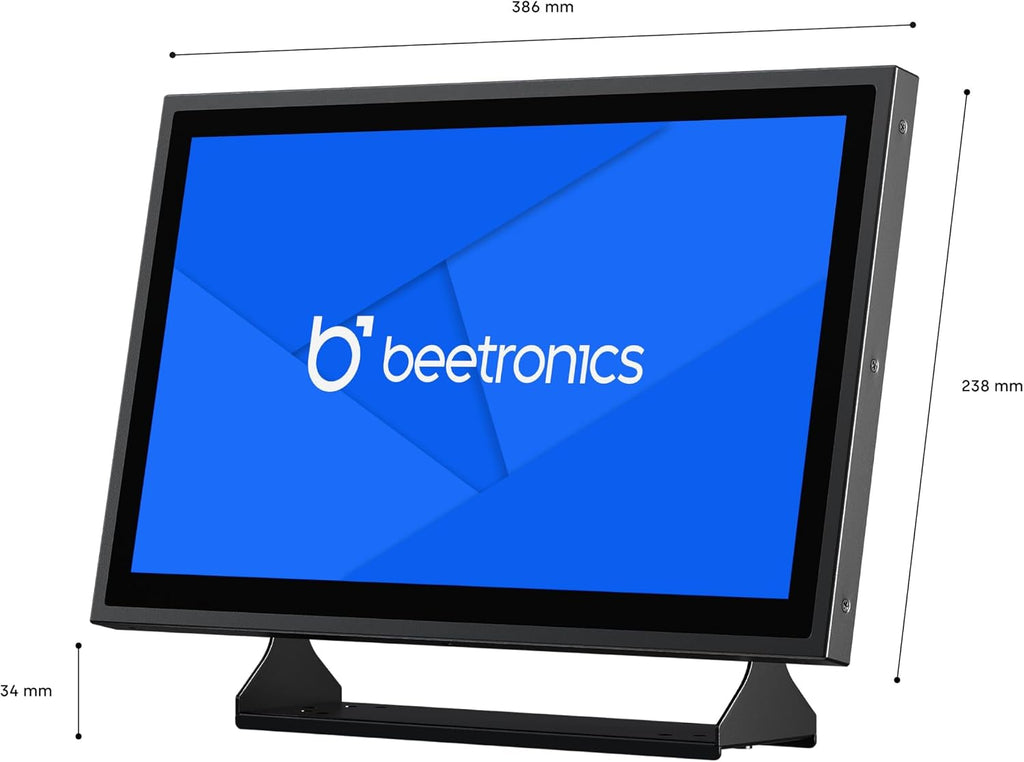 Beetronics 15 Inch Touchscreen Monitor | Full HD 1080p | 15TS7M – Industrial-Grade, Professional 10-Point Multi Touch Display for PC, Mac, Linux – HDMI, DisplayPort, USB-C, VGA Inputs
