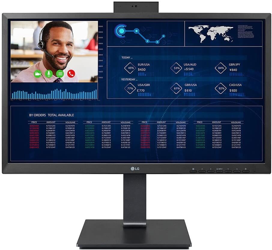 LG 24CQ650N-6N 24' 23.8-inch FHD All-in-One Thin Client with Pop-up Webcam Non OS