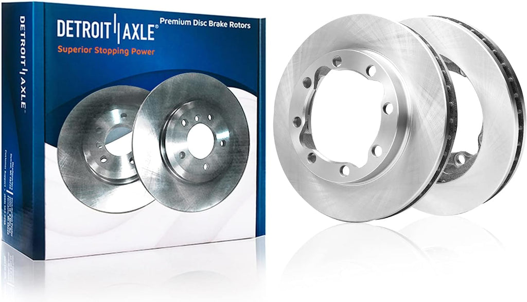 Detroit Axle - Front Brake Kit for 1994-1999 Dodge Ram 2500 3500, 90-00 Chevy GMC K3500 Disc Brake Rotors Ceramic Brakes Pads 1995 1996 1997 1998 Chevrolet Replacement