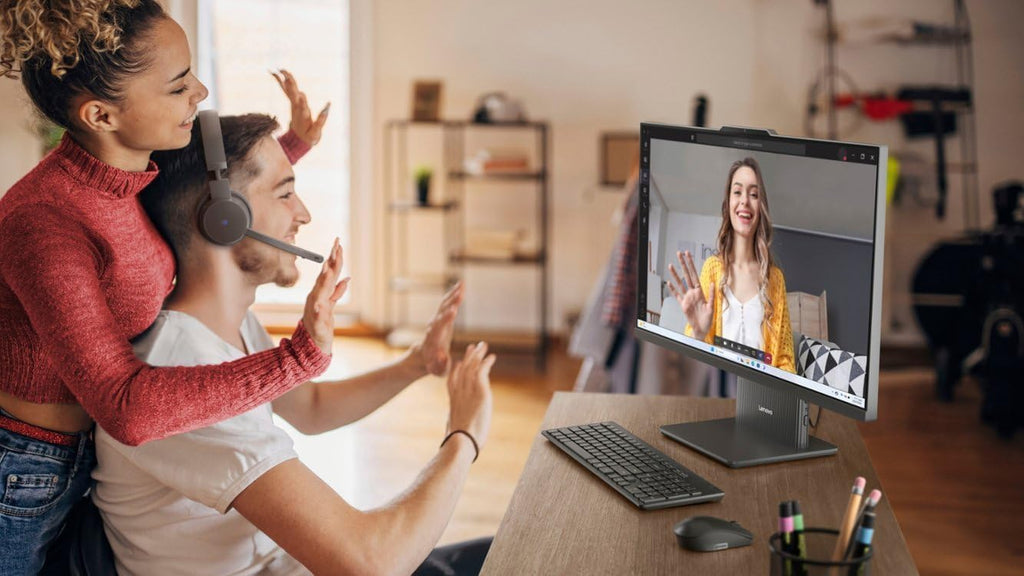 Lenovo IdeaCentre Business All-in-one Computer, 23.8' FHD IPS Display, AMD Ryzen 5 7535HS (Up to 4.55GHz), 16GB DDR5 RAM, 1TB PCIe SSD, Wi-Fi 6, USB-C, HDMI in&Out, Bundle 500GB External Drive