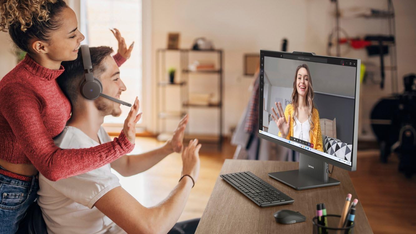 Lenovo IdeaCentre Business All-in-one Computer, 23.8' FHD IPS Display, AMD Ryzen 5 7535HS (Up to 4.55GHz), 16GB DDR5 RAM, 1TB PCIe SSD, Wi-Fi 6, USB-C, HDMI in&Out, Bundle 500GB External Drive