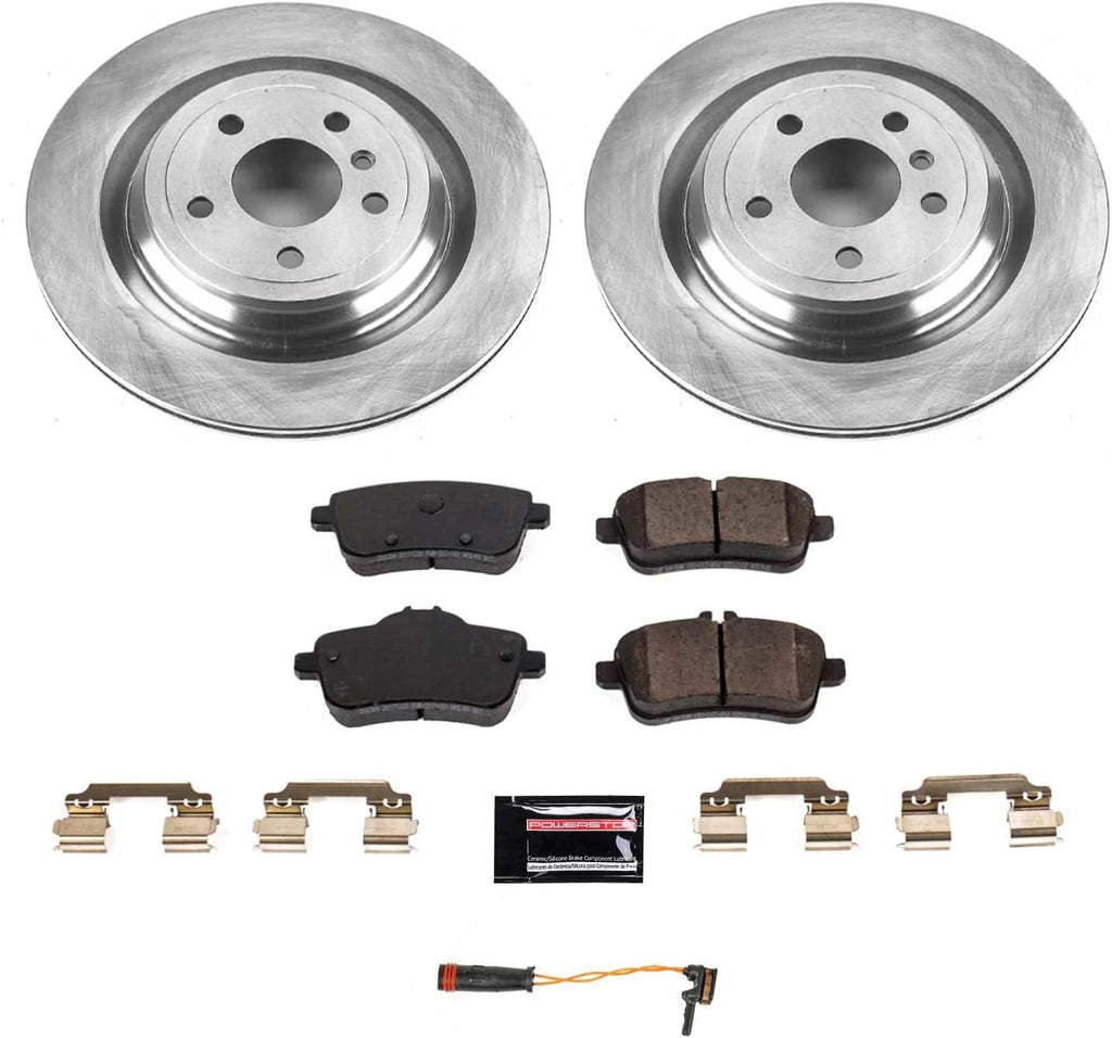 PowerStop Rear Brake Kit for Mercedes-Benz GLE300d 2016-17 |GLE350 2016-18 |GLE400 2016-17 |GLE400 2019 |GLE43 AMG 2017-19 - Z17 Ceramic Brake Pads & Disc Rotors Replacement, KOE7438