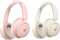 Soundcore Q30 by Anker, Hybrid Active Noise Cancelling Headphones, Multiple Modes, Hi-Res Audio, Custom EQ via App, 50H Playtime, Comfortable Fit, Bluetooth, Multipoint Connection.(Pink & White)