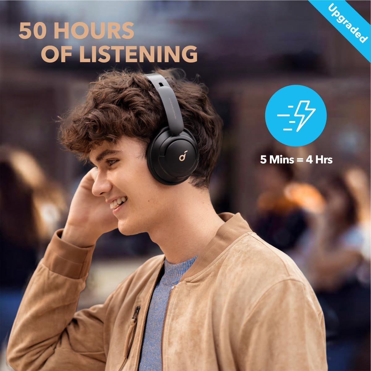 Soundcore Q30 by Anker, Hybrid Active Noise Cancelling Headphones, Multiple Modes, Hi-Res Audio, Custom EQ via App, 50H Playtime, Comfortable Fit, Bluetooth, Multipoint Connection.(Black & Pink)