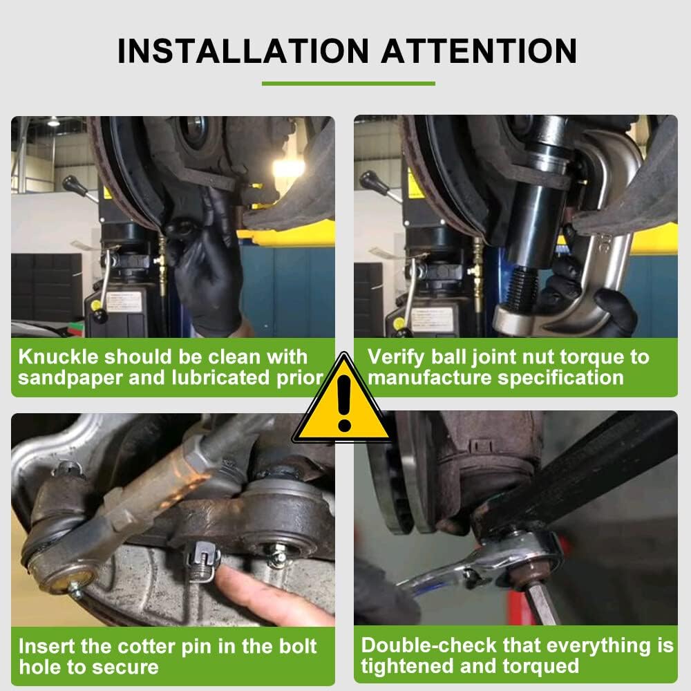 SCITOO 8pcs Suspension Kit Wheel Bearing For 2007-2010 For Chevy Silverado 2500 HD 2007-2010 Suburban 2500 w/Suspension Parts Upper Lower Ball Joint Wheel Bearing Hub Assembly Outer Tie Rod End