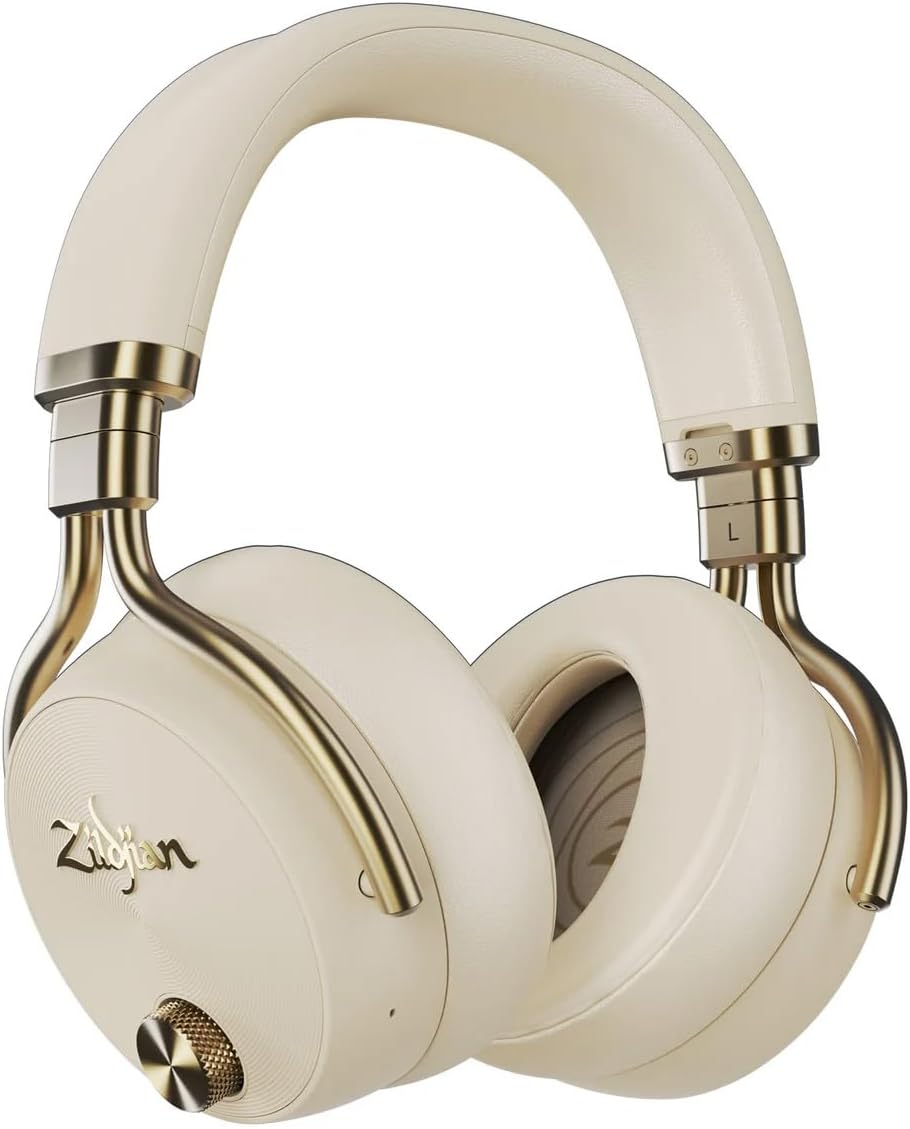 Zildjian ALCHEM-E Perfect Tune Headphones - Sandstorm Bundle with Case, Stand, and Austin Bazaar Polishing Cloth
