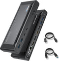WAVLINK DisplayLink Laptop Docking Station - Dual Monitor 4K@60Hz, 100W Charging for Thunderbolt 4/3, USB-C/A, M1-M5 Mac/MacBook Neo, Windows, Chrome - 2HDMI, 2DP, 6 USB Ports, LAN, Audio