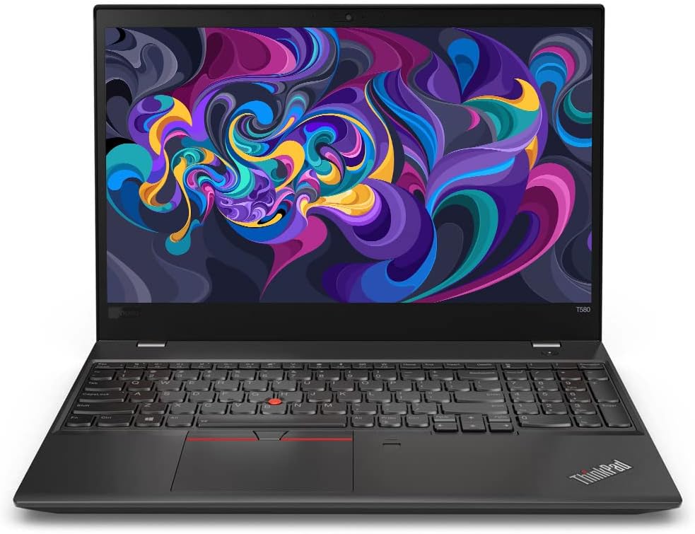 Lenovo ThinkPad T580 15.6' Laptop, i7 8650U 1.9Ghz, 32GB DDR4, 256GB NVMe SSD, 1080p Full HD, USB C Thunderbolt 3, HDMI, Webcam, Windows 11 Pro (Renewed)