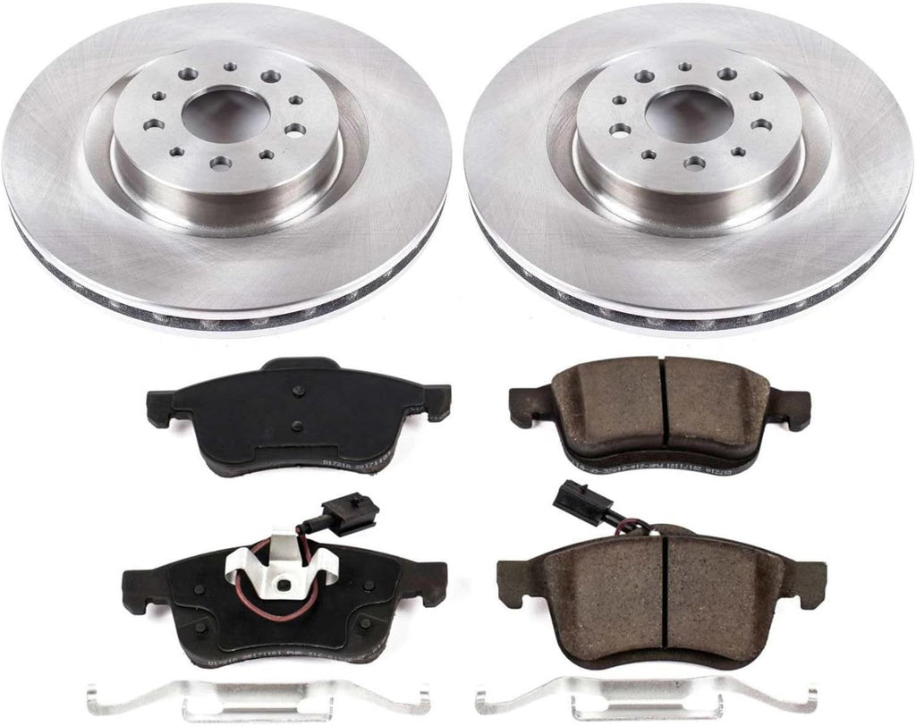 PowerStop Front Brake Kit for Ram ProMaster City 2015-22 - Z17 Ceramic Brake Pads & Disc Rotors Replacement, KOE7302