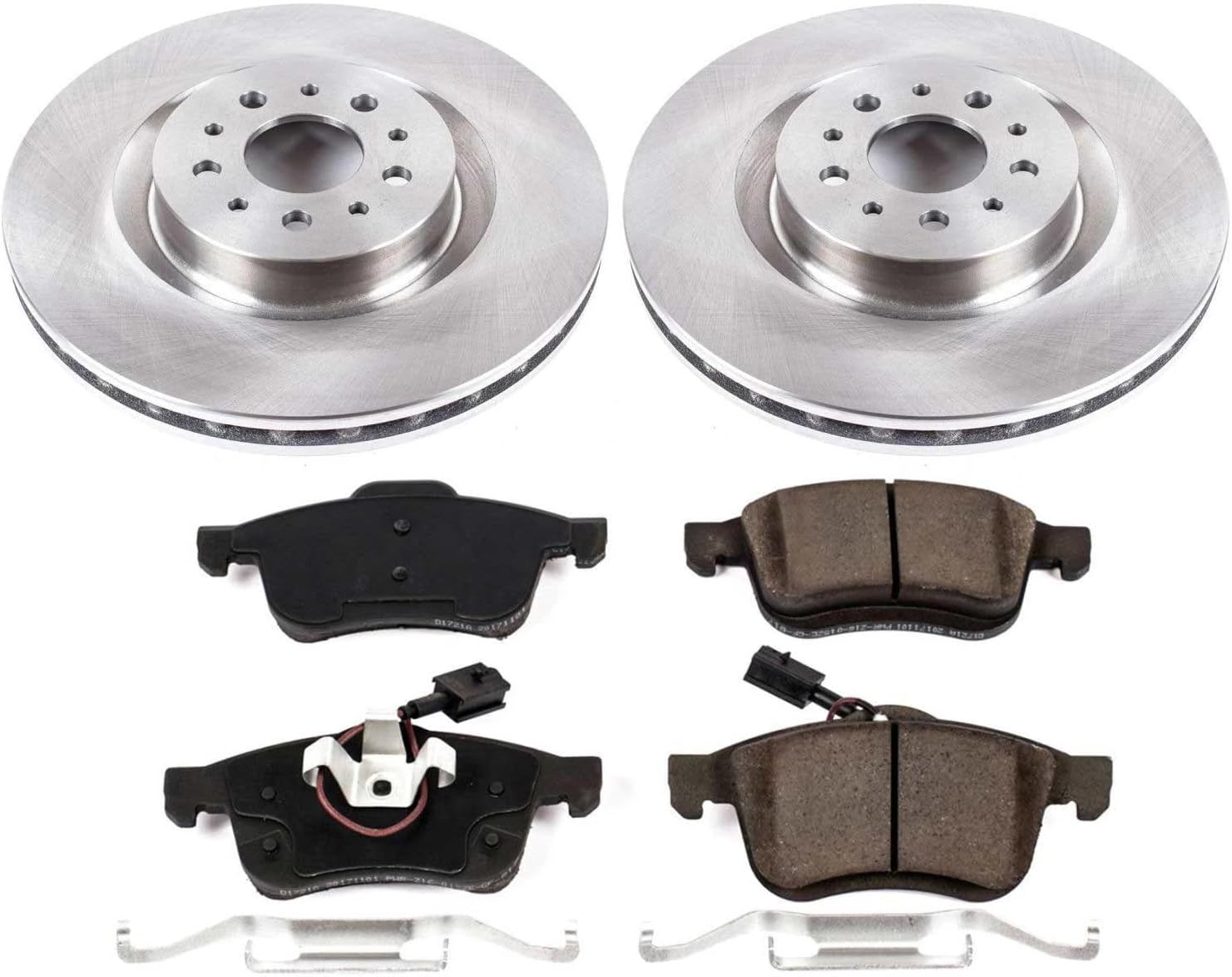 PowerStop Front Brake Kit for Ram ProMaster City 2015-22 - Z17 Ceramic Brake Pads & Disc Rotors Replacement, KOE7302