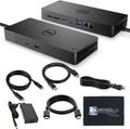WD19DCS Dell Docking Station Dual Monitor - 4K Display, USB-C Performance Dock with 240W Adapter, HDMI, DisplayPort, USB-C Cables & Cloth (Renewed)