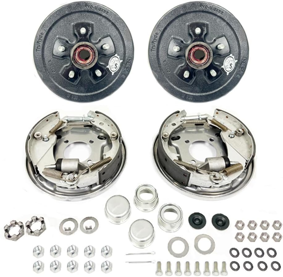 SOUTHWEST WHEEL Pre-Greased 5-5.5' Hydraulic Brake Trailer Axle Brake Kit for 3,500 lbs. Trailer Axle