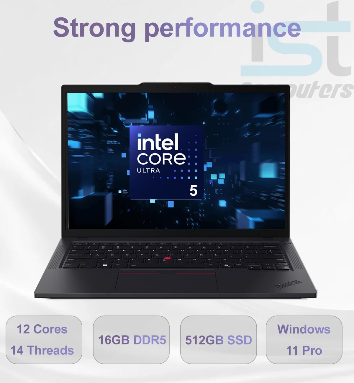 Lenovo ThinkPad T14 Gen 6 Business AI PC Laptop (14' FHD+ Touchscreen, Intel 12-Core Ultra 5 225U (> Ultra 7 155U), 16GB DDR5, 512GB SSD), 2x Thunderbolt 4, Backlit, Fingerprint, IR Webcam, Win 11 Pro