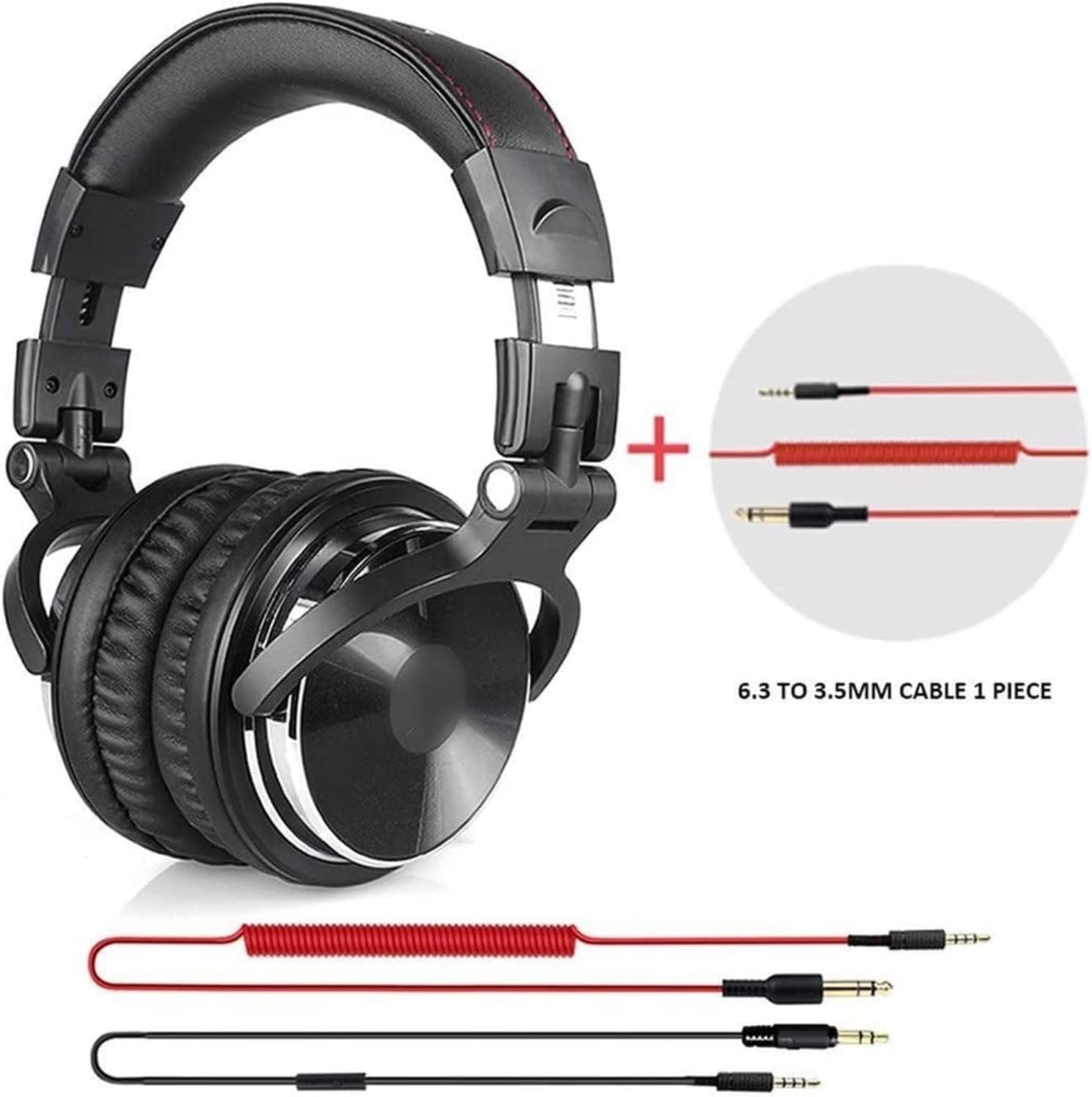 Active Noise Cancelling Headphones, Over Ear Headphones, Hi-Res Audio, Deep Bass, Memory Foam Ear Cups, for Travel, Home Office(Black)