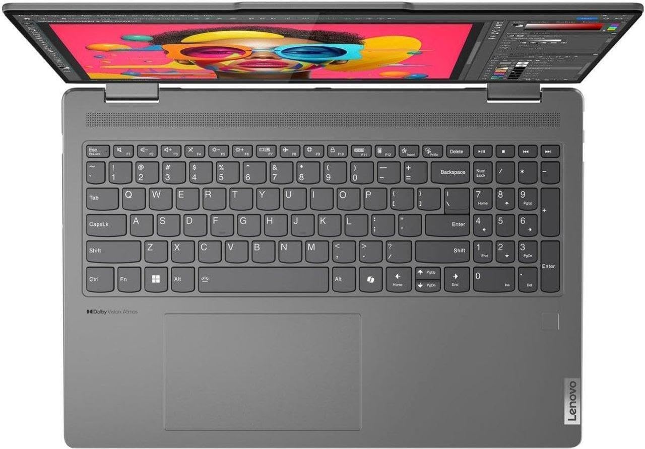 Lenovo Yoga 2 in 1 16' 2K Touchscreen Laptop | Intel Core Ultra 7 155U | Intel HD Graphics | Backlit | Fingerprint | 16GB RAM DDR5 | 1024GB SSD | Windows 11 Pro |