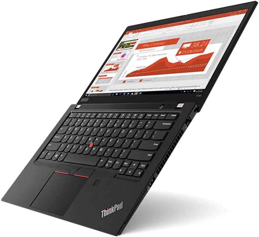 Lenovo Thinkpad T490 Laptop (20N2-0042US) Intel i7-8665U, 16GB RAM, 512GB SSD, 14-inch WQHD 2560x1440, Win10 Pro, MicroSD Card Reader, Fingerprint, IR 720p Webcam, Backlit KB