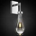 Raindrop Wall Sconces Chrome Sconces Wall Decor Modern Wall Lighting Glass Bathroom Sconces Indoor Vanity Light Wall Lamp for Bedroom Living Room Stair (1 Pack)
