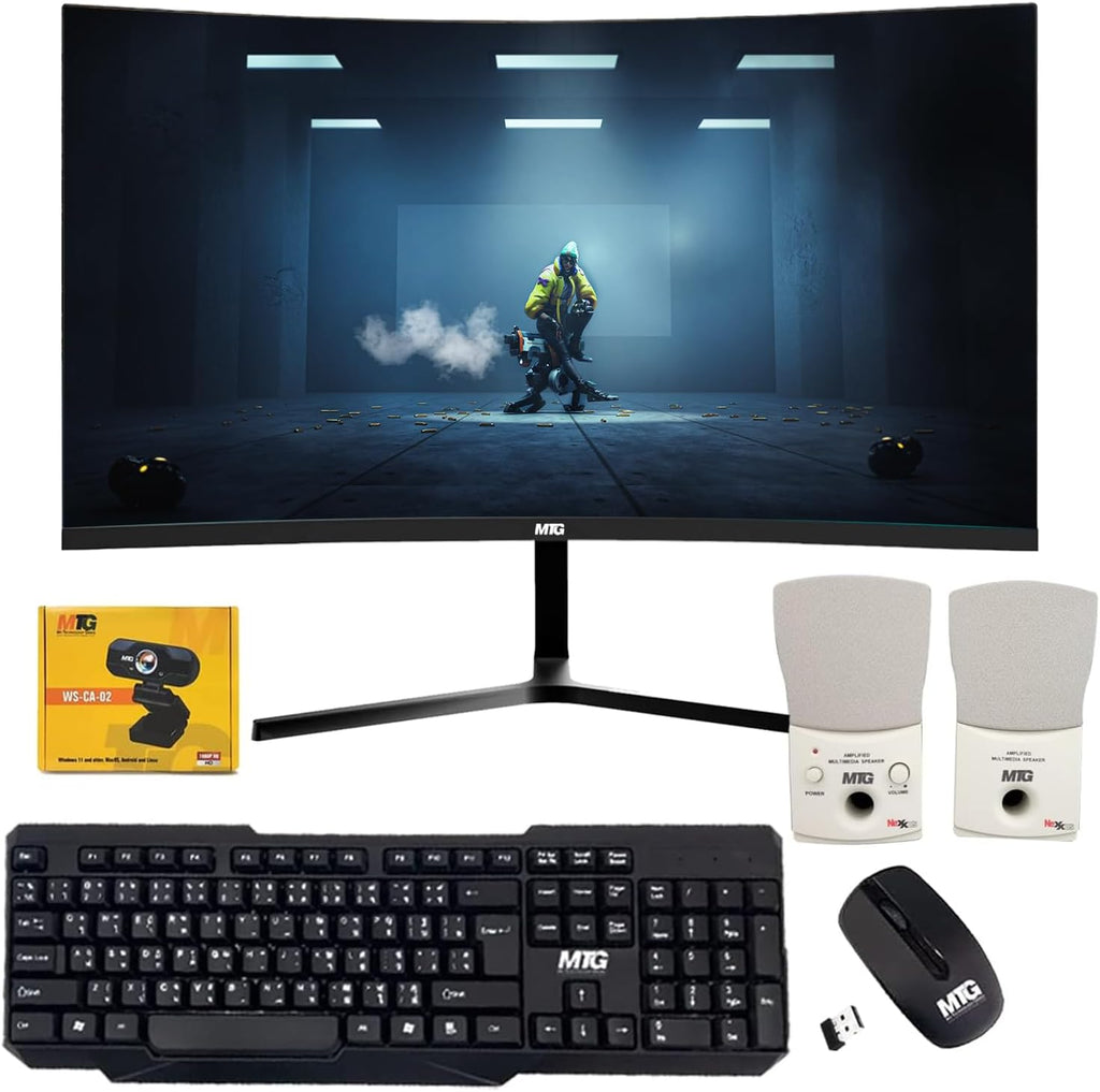 TechMagnet All in one Desktop Computer,Cheetah 6,Intel Core i5 6th Gen,8GB DDR3,480GB SSD,New 24 inch Curved Display,Wireless Keyboard Mouse,Speaker,Webcam,USB Wi-Fi,Windows 11(Renewed)