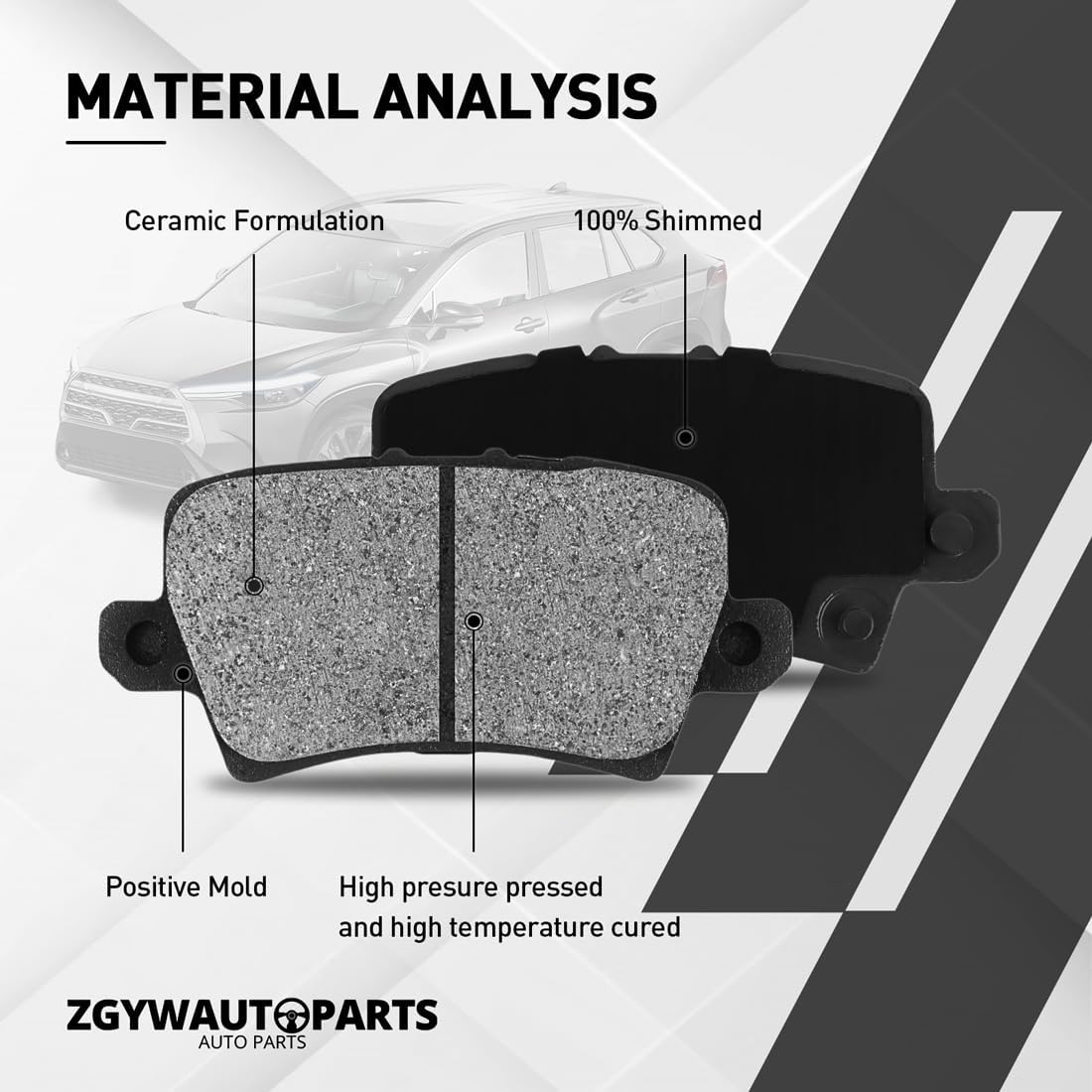 Front Brake Pads and Rotors Kit for Ford Fiesta 2011 2012 2013 2014 2015 2016 2017 2018 2019 257.9mm 10.2in Front G-Coated Drilled and Slotted Rotors Ceramic Brake Pads Replace# 54176 & D1454-8653