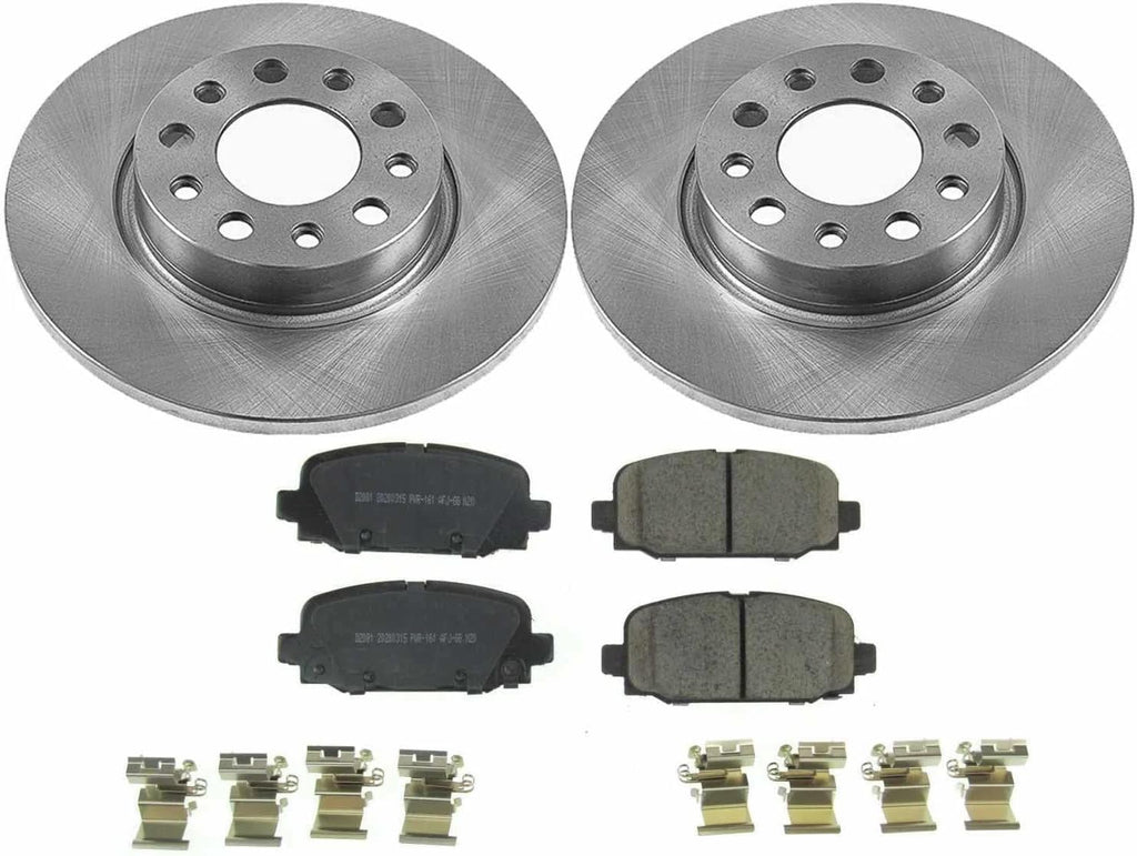PowerStop Rear Brake Kit for Jeep Compass 2017-25 - Z17 Ceramic Brake Pads & Disc Rotors Replacement, KOE7736