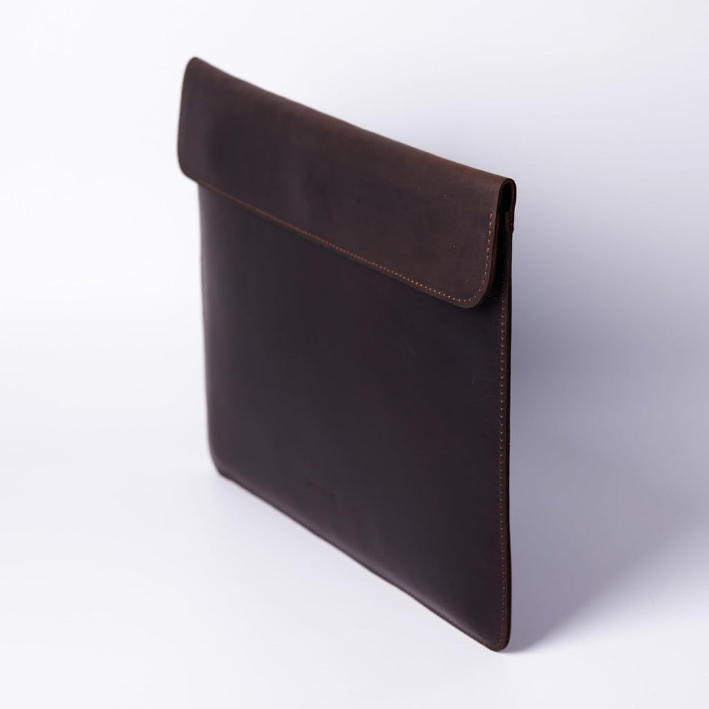 Leather Laptop Case Made for MacBook Pro M4 14 inch Sleeve - Brown PC Case Compatible with MacBook Pro 14' M1 M2 M3 M4 Max A2442 A2779 A2992 A2918 A3402 2023 2024 2025 Genuine Vintage Leather, Brown