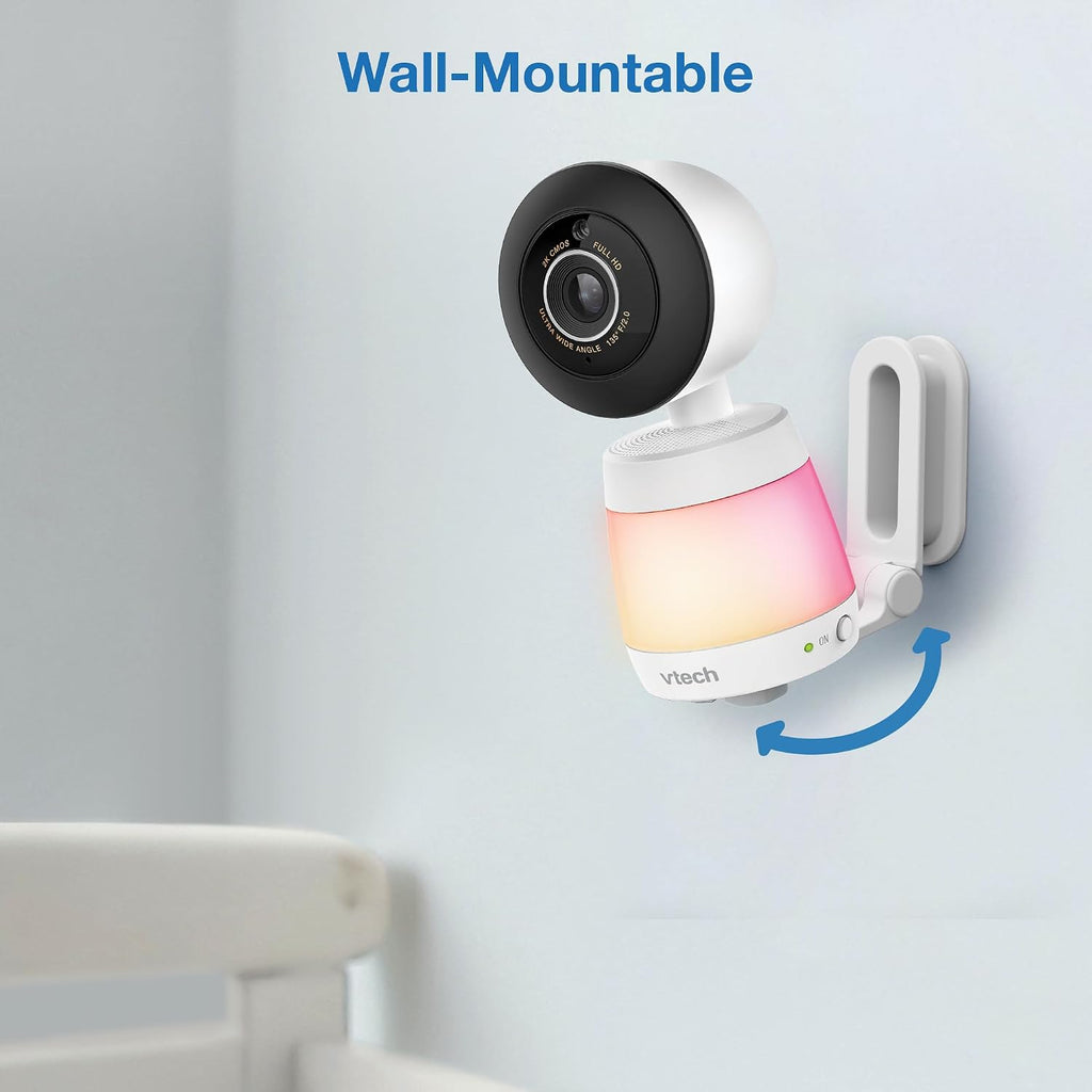 VTech WiFi Baby Monitor with 2 Cameras & 7' IPS Split Screen – 2K Sensor, 1080p HD App, 24X Zoom, Motion Alerts, Video Recording, Night Vision, Free App | Smart HQ Max Twin
