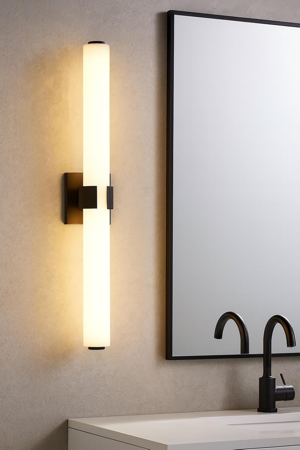 Hinkley Aiden Collection 22.75' Integrated LED 35W Bathroom Vanity Light Fixture, Black