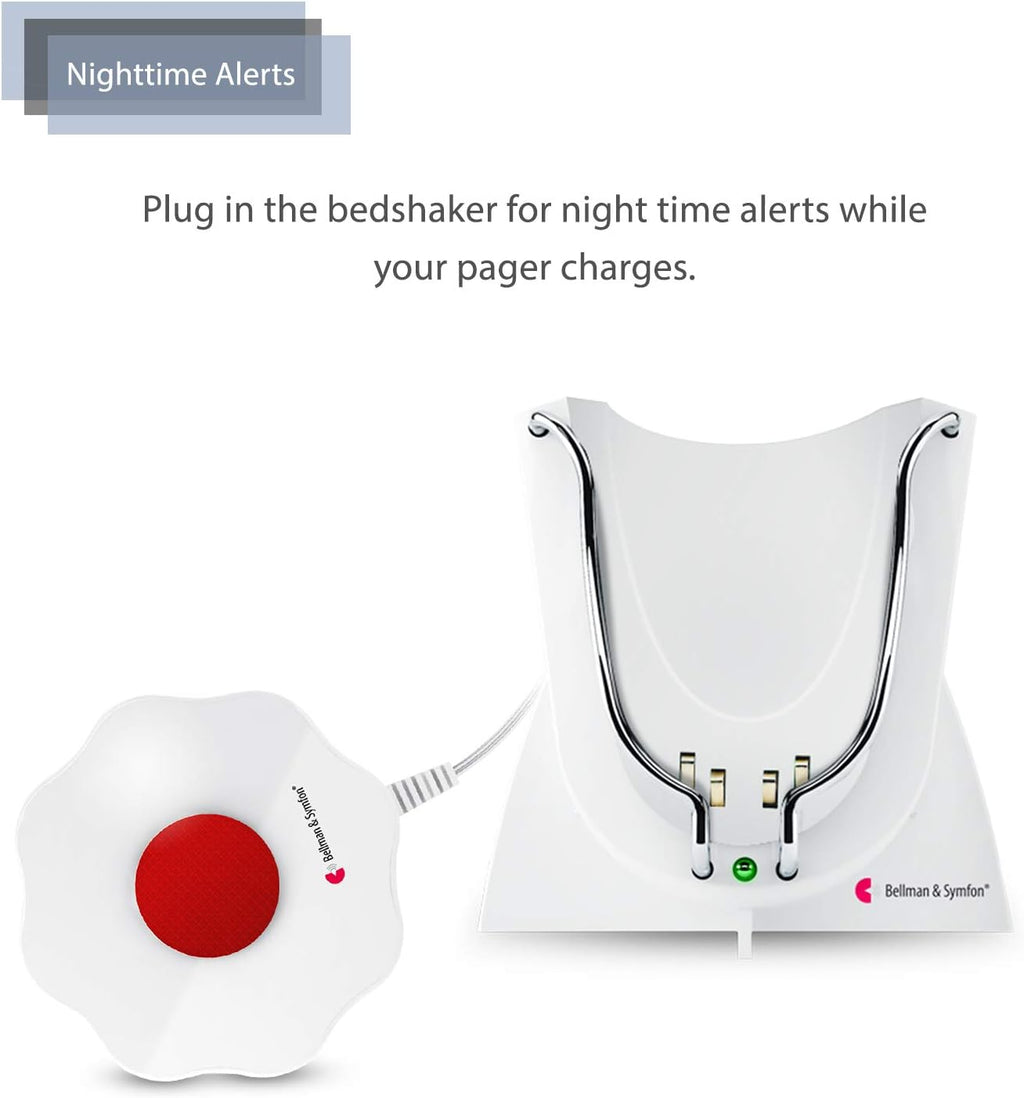 Bellman & Symfon Wireless Baby Cry Alert Monitor with Pager and Bed Shaker – Smart Safety System for Deaf, Hard of Hearing – Baby Audio, Elderly Care Alarm, No WiFi Needed, Vibrating Notification Kit