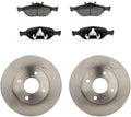 Front Brake Pads and Rotors Kit - Brake Kit Replacement for Ford EcoSport 2004 2005 2006 2007 2008 2009 2010 2011 2012 2.0L l4, for Ford Fiesta 2008 2.0L l4