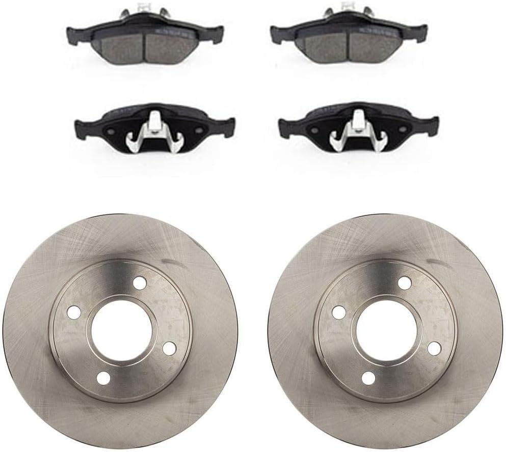Front Brake Pads and Rotors Kit - Brake Kit Replacement for Ford EcoSport 2004 2005 2006 2007 2008 2009 2010 2011 2012 2.0L l4, for Ford Fiesta 2008 2.0L l4