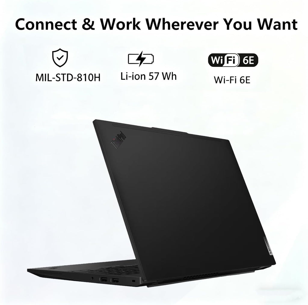 Lenovo ThinkPad L16 Gen 2 Business AI PC Laptop (16' FHD+ Touchscreen, Intel 12-Core Ultra 5 225U (> i7-1365U), 32GB RAM, 1TB SSD) Fingerprint, Backlit, Thunderbolt 4, Ethernet, IST HUB, Win 11 Pro