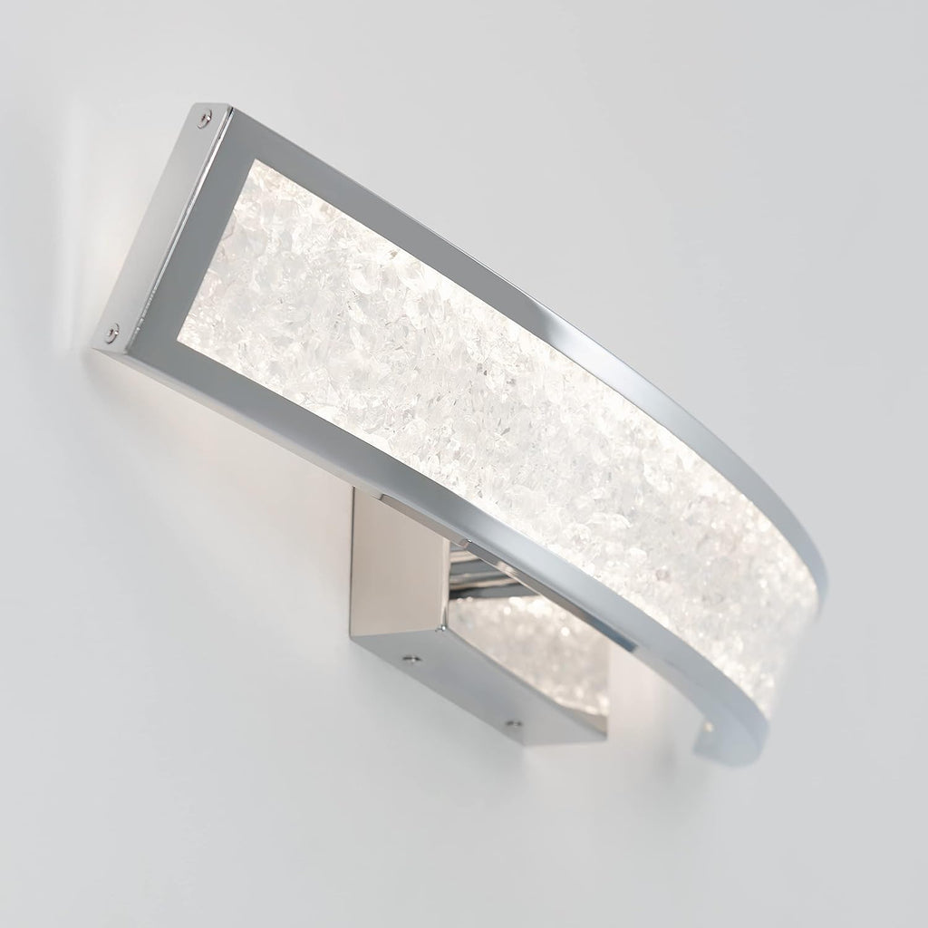 Artika Glitter 27W LED Modern and Glam Vanity Light Fixture, Chrome - Ideal for Bathroom Lighting, 1900 Lumens, Warm White Light 3000 Kelvin, No Bulb Required