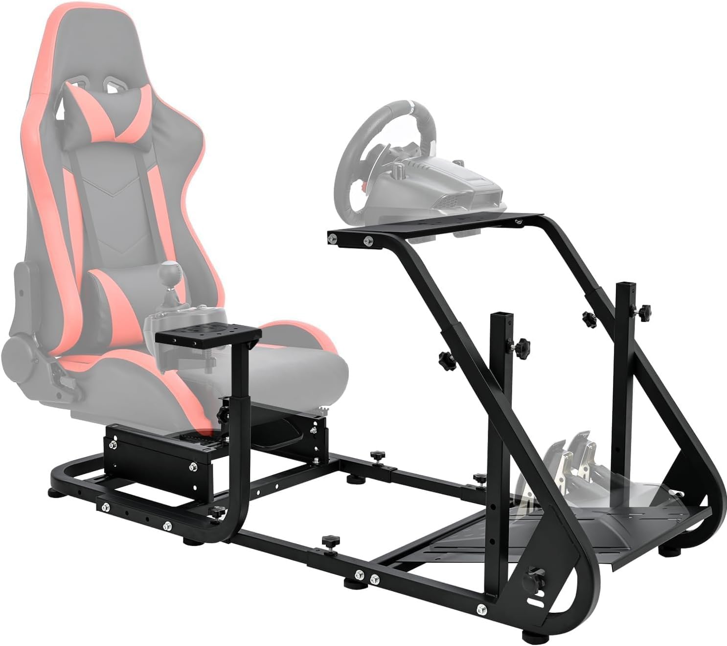 Marada Racing Simulator Cockpit Stand with TV Bracket Mounting Holes Fit for Logitech G923 G27 G920,for Fanatec,for Thrustmaster T300, Sim Racing Cockpit, No Steering Wheel Pedal TV Seat Monitor Stand