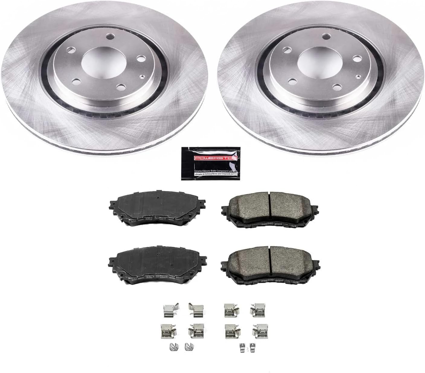 PowerStop Front Brake Kit for Mazda 6 2019-20 - Z17 Ceramic Brake Pads & Disc Rotors Replacement, KOE8617