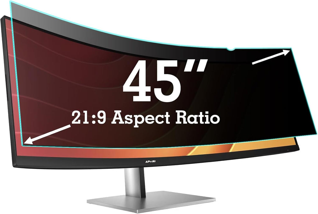 45 Inch Privacy Screen Filter for 21:9 Curved Ultrawide Monitor | Privacy Shield | Anti Glare | Anti-Blue Light | Eye Protection | Anti Spy | Computer Security Private Filter Protector