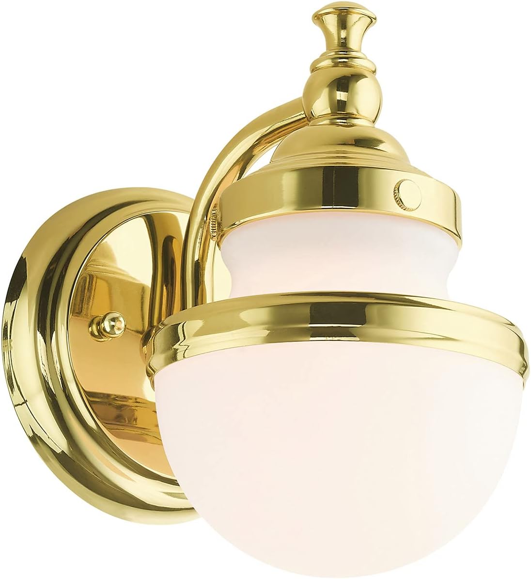 Livex Lighting1 Light Polished Brass Wall Sconce
