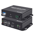 DisplayPort KVM Extender Over Optic Fiber Up to 20KM, EMI Resistant, Uncompressed, 4K@30Hz, with USB2.0, Support IR,Audio,RS232.Mic,EDID