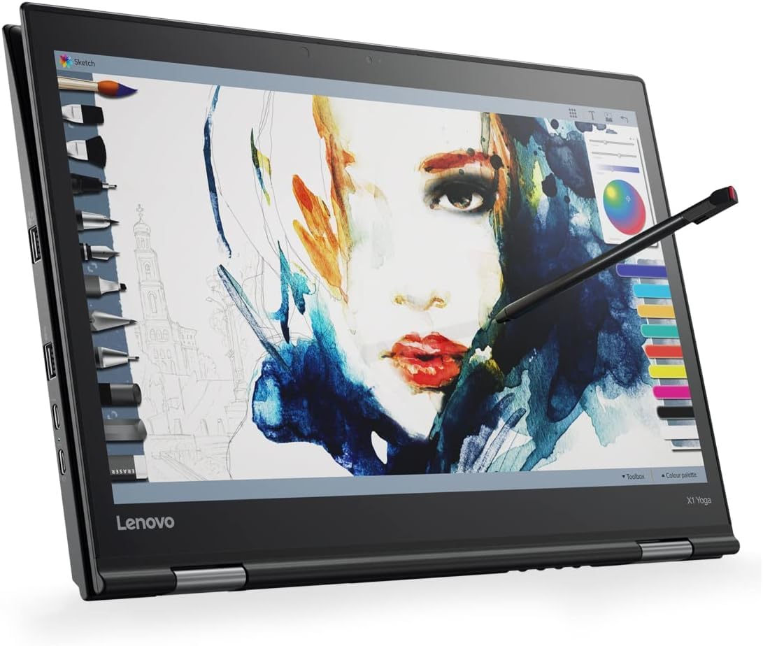Lenovo ThinkPad X1 Yoga G2 with 2.8GHz Intel Core i7-7600U X2 (8GB, 256GB)- Black (Renewed)