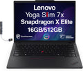 Lenovo Yoga Slim 7X Copilot PC Laptop 14.5' Touchscreen OLED 3K 1000 nits Display (Snapdragon X Elite X1E-78-100, 16GB LPDDR5X, 512GB SSD, Backlit KB, WiFi 7, Win 11 Pro) w/DKZ USB Port Expander