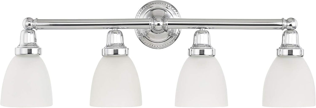 Livex Lighting 1024-05 Classic 4-Light Bath Light, Chrome