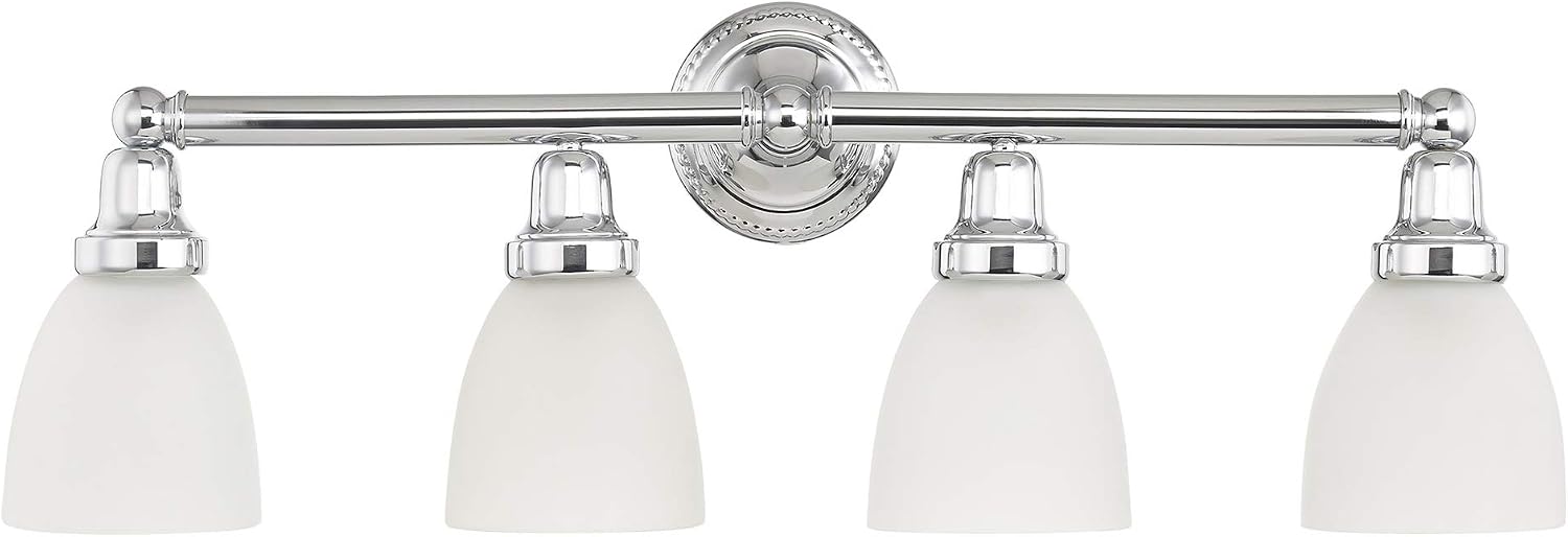 Livex Lighting 1024-05 Classic 4-Light Bath Light, Chrome