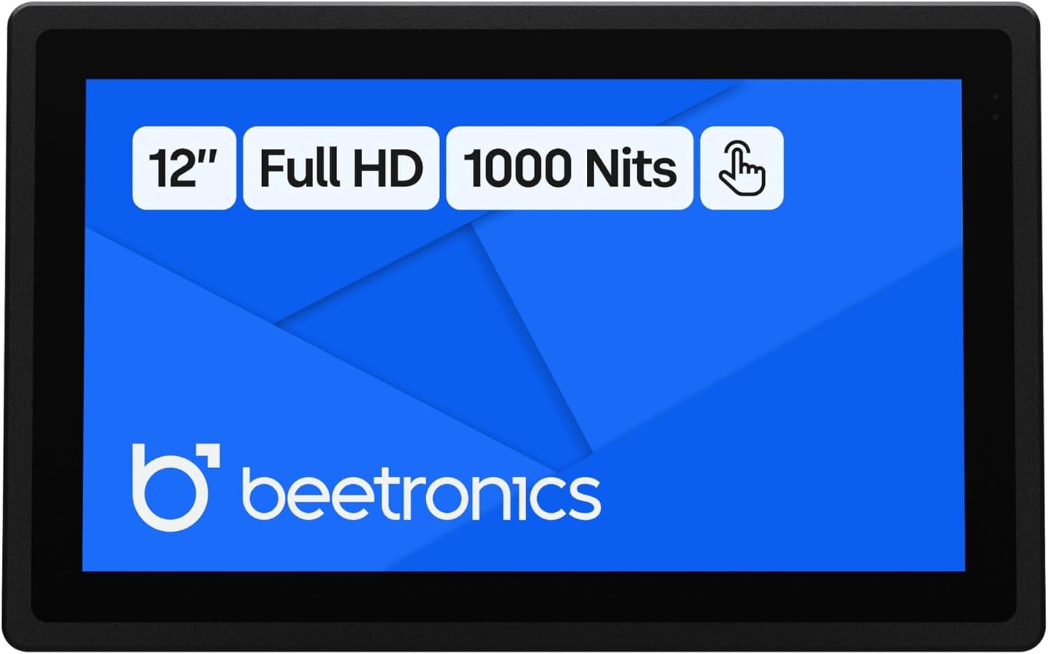 Beetronics 12 Inch High Brightness Touchscreen Monitor | Full HD 1080p | IP66 Waterproof & Dustproof | Industrial Sunlight Readable Outdoor Display for PC, Mac, Linux | 12HB9M/U1