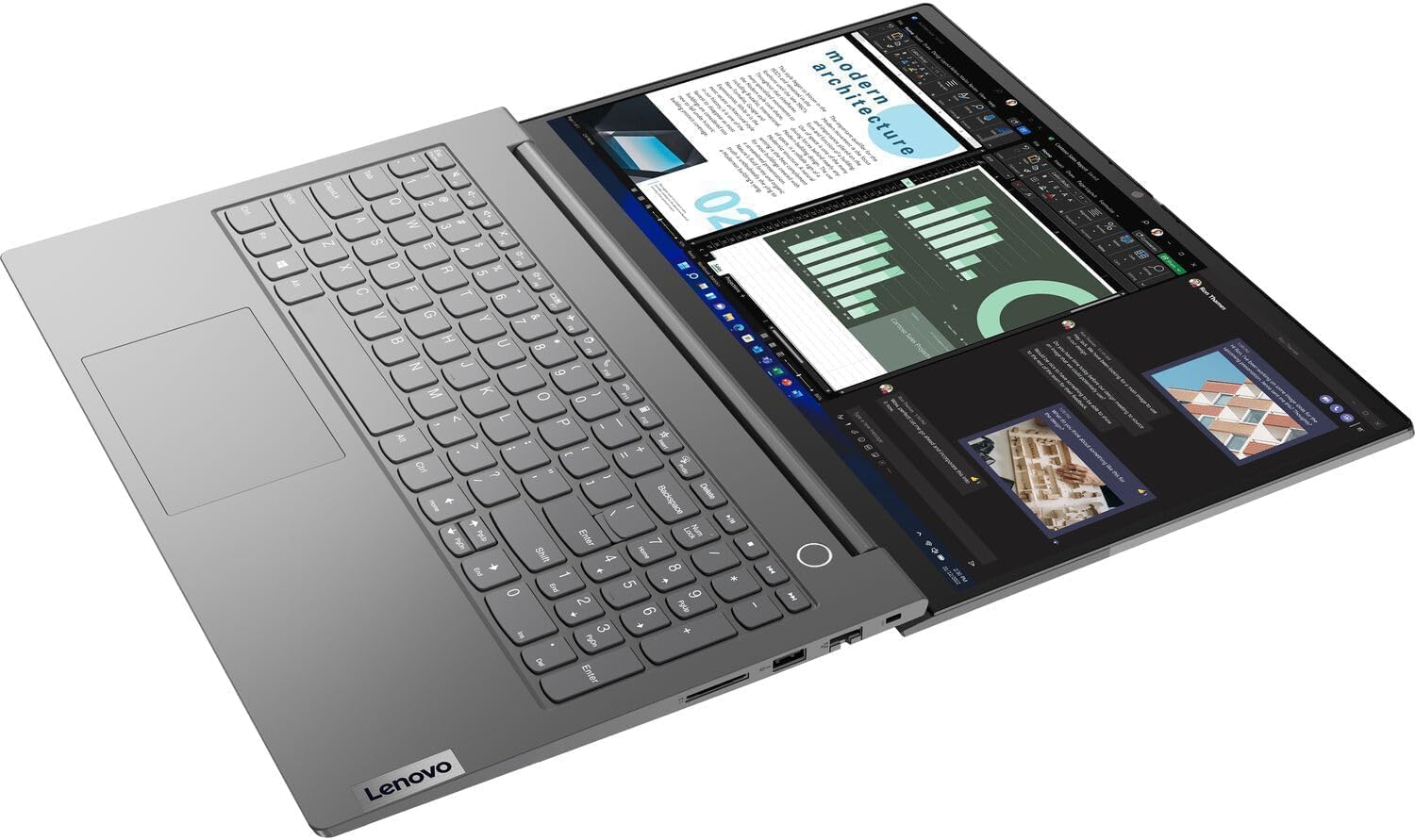 Lenovo ThinkBook 15 Business Laptop (15.6' FHD Anti-Glare, 16GB RAM, 512GB SSD, AMD Ryzen 7 5825U (> Intel i7-1165G7)), FHD Webcam w/ Shutter, Military Grade, Fingerprint, Ethernet, Win 11 Pro, Grey