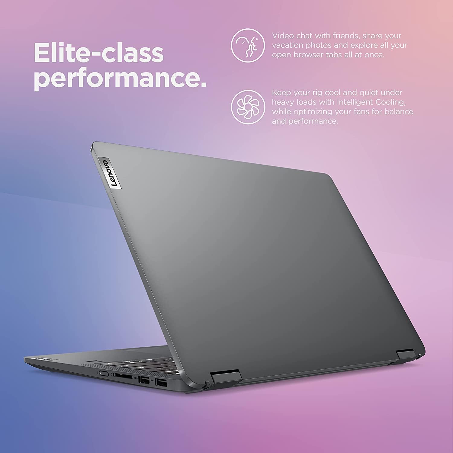 Lenovo Flex 5 14' 2-in-1 Laptop, WUXGA Touchscreen Display, AMD Ryzen 5 5500U, 16GB RAM, 2TB PCIe SSD, Bluetooth, Webcam, Backlit Keyboard, Fingerprint Reader, Windows 11 Home, Grey