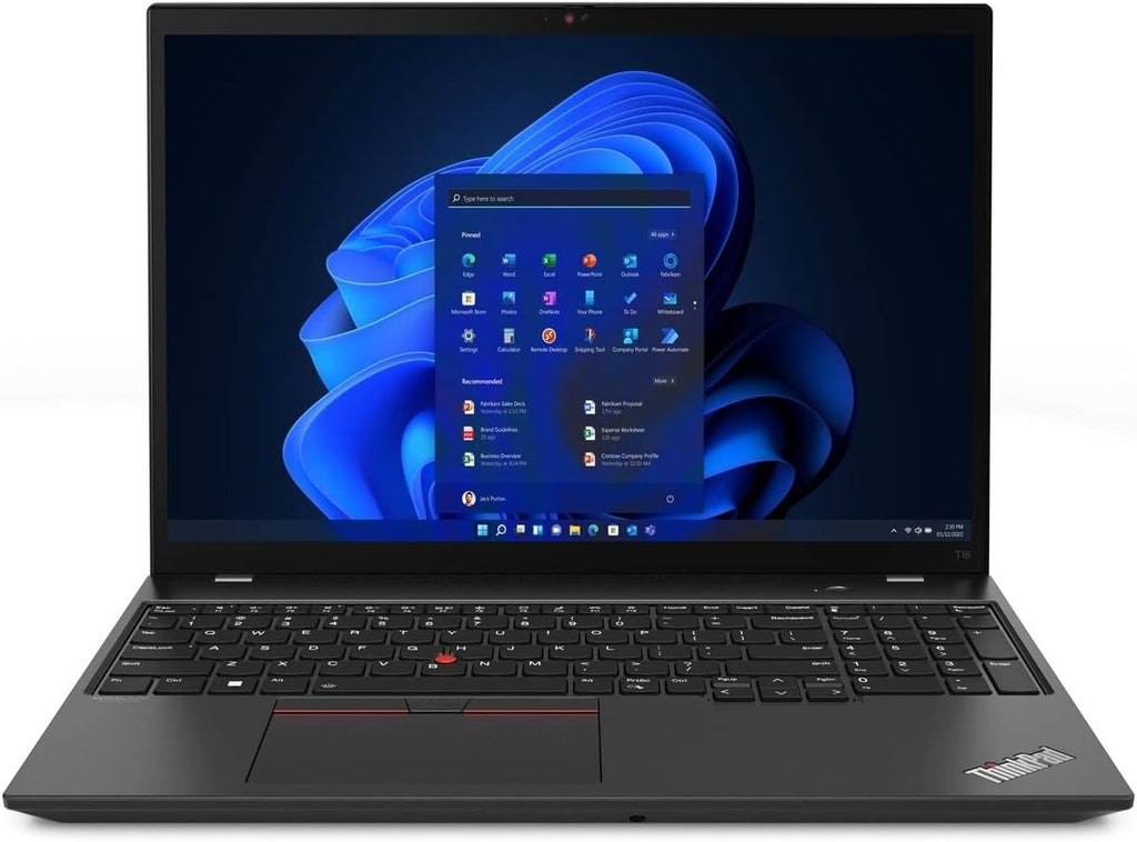 Lenovo ThinkPad T16 Gen 1 Intel Core i7-1260P, 12C, 16'' WUXGA (1920x1200) Touch, 16GB RAM, 512GB SSD, Backlit KYB Fingerprint Reader, Windows Pro, Black