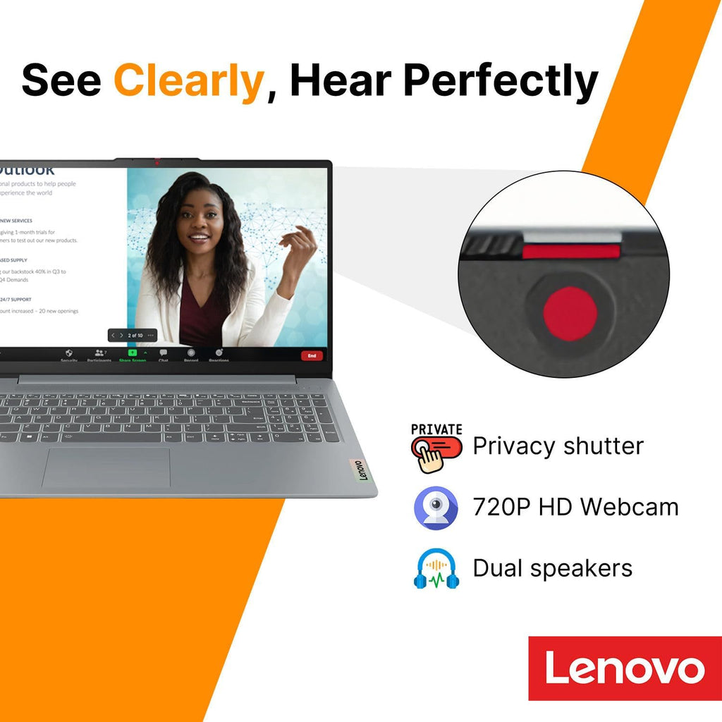 Lenovo IdeaPad Slim 3i 15.6' FHD Laptop • Microsoft Office 365 • 1.1TB Storage • LPDDR5 • Intel 4 Cores • 128GB SSD and 1TB Cloud • WiFi 6 • Military-Grade • Windows 11 • Essential Laptop